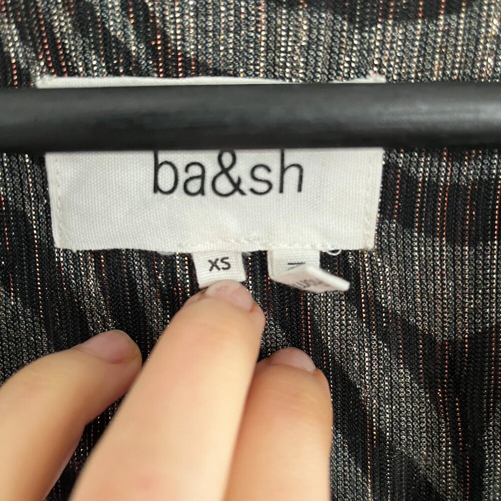 Ba&Sh Sheer Zebra Pattern Blouse - Black And Brown - image 3